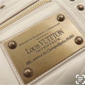 Louis Vuitton Ricket Sz M Tote + Brass + Gold Hardware + 8” Handle Drop, 13” W